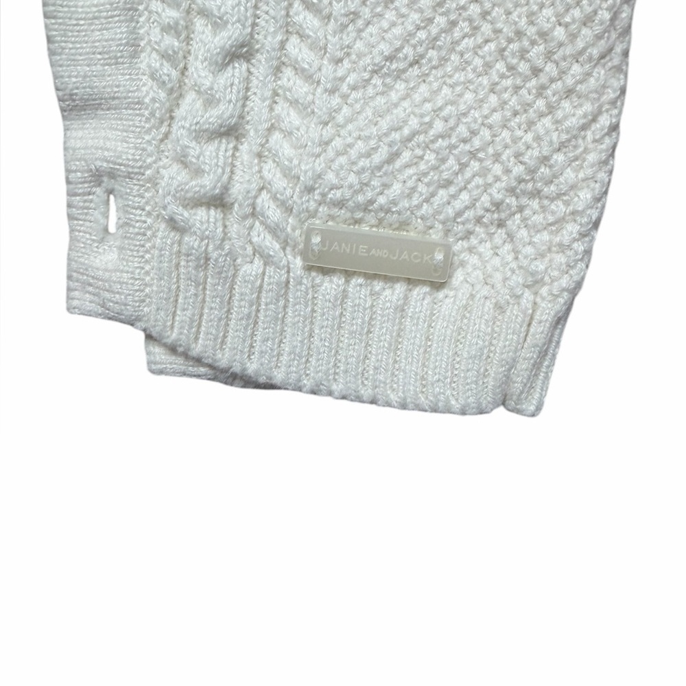 Janie and Jack Cream Cable Knit Baby Onesie Size 0 - 3 Months - Picture 5 of 6